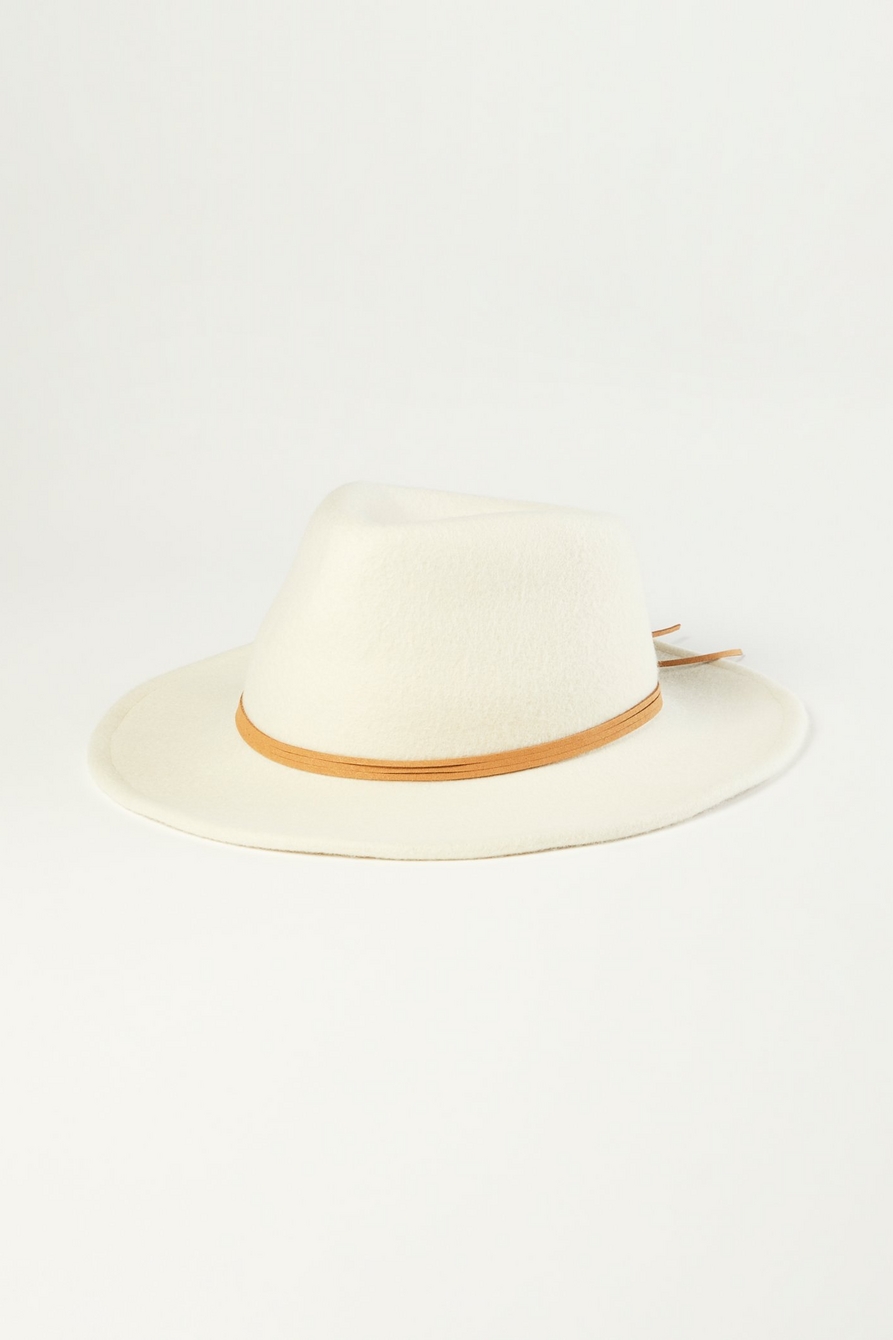 leather tie cowboy hat